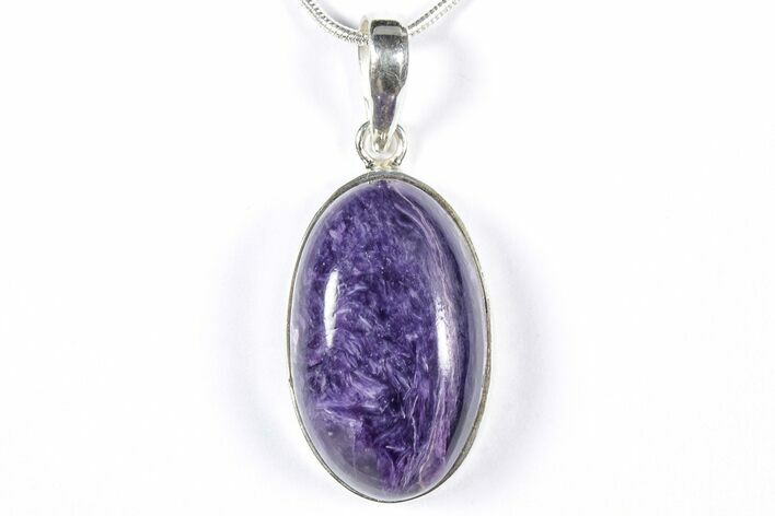 Siberian Charoite Pendant (Necklace) - Sterling Silver #353991